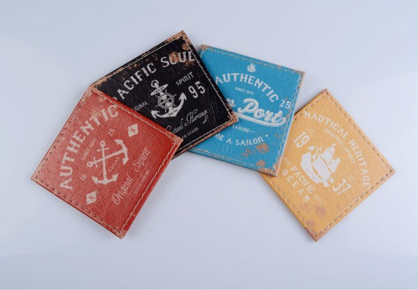 Vintage Ocean Style Drink Placemat (4 piece / Set)