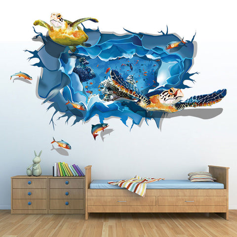 3D Removable Sea Turtle Wall Sticker - Simply Adore