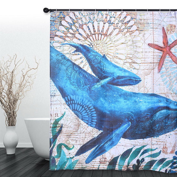 Ocean Theme Shower Curtain