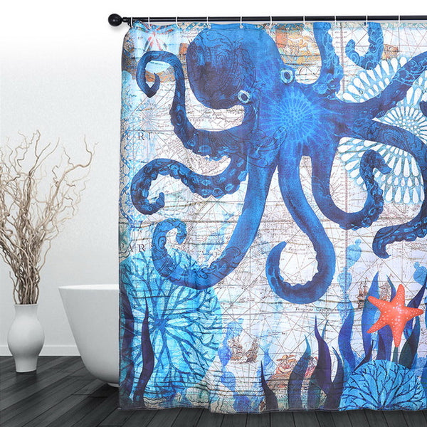 Ocean Theme Shower Curtain