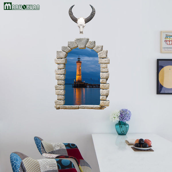 3D Lighthouse Sticker