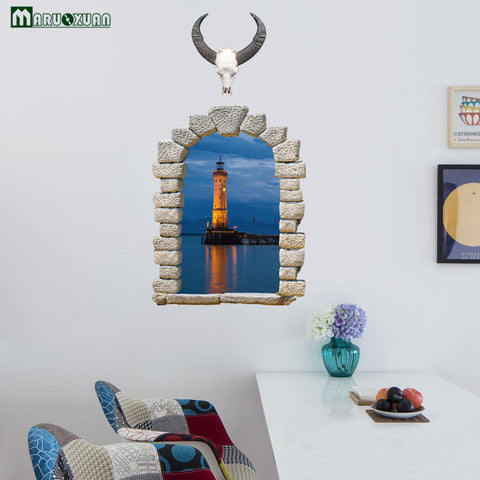 3D Lighthouse Sticker