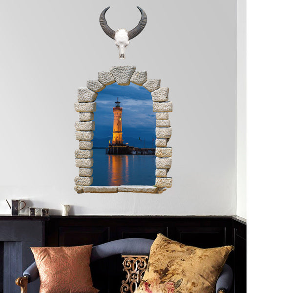 3D Lighthouse Sticker