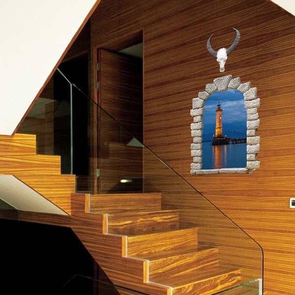 3D Lighthouse Sticker