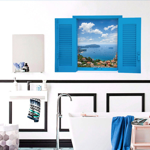 3D Beautiful Blue Sea and Sky Sticker - Simply Adore
