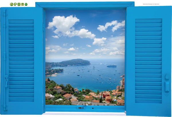 3D Beautiful Blue Sea and Sky Sticker