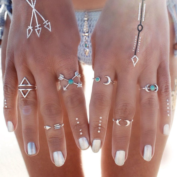 Vintage Beach Ring Set (6pcs/set) - Style 1