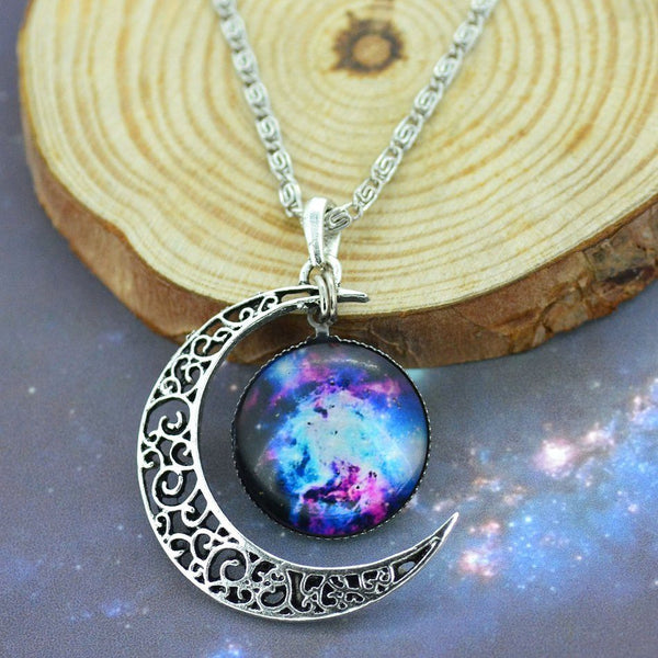 Moon & Galaxy Nebula Necklace - Simply Adore