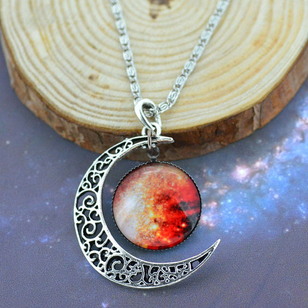 Moon & Galaxy Nebula Necklace - Simply Adore