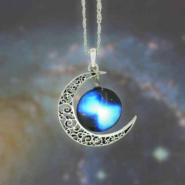 Moon & Galaxy Nebula Necklace - Simply Adore