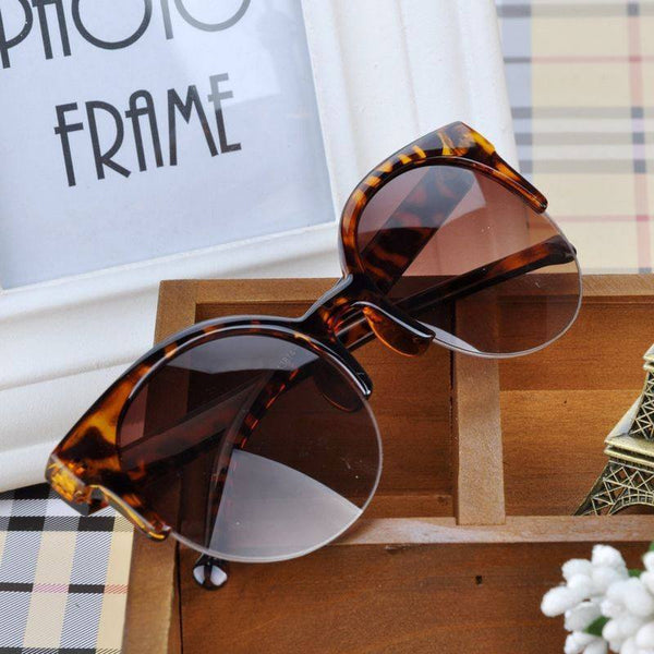 Vintage Retro Cat Eye Round Sunglasses - Style 03