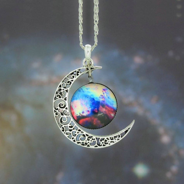 Moon & Galaxy Nebula Necklace - Simply Adore