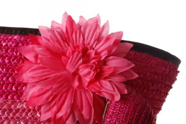 Beach Colorful Straw bag with flower