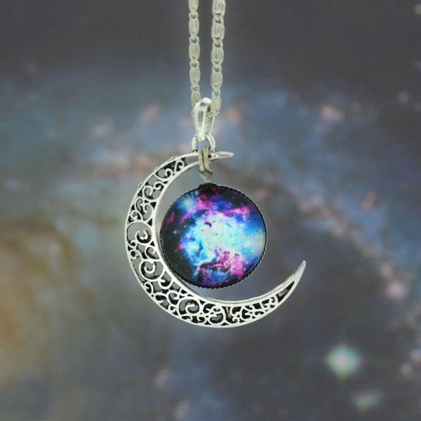 Moon & Galaxy Nebula Necklace - Simply Adore