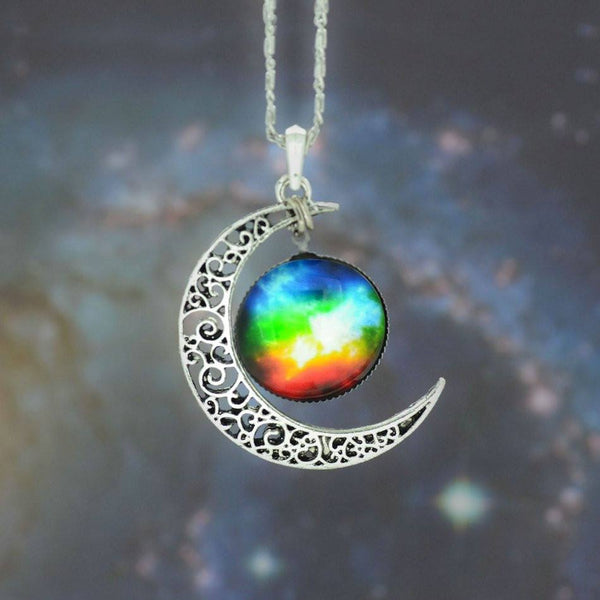 Moon & Galaxy Nebula Necklace - Simply Adore