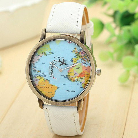 Globetrotter World Traveler Watch - White (FREE SHIPPING!) - Simply Adore