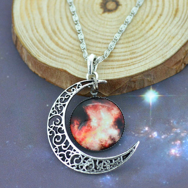 Moon & Galaxy Nebula Necklace - Simply Adore