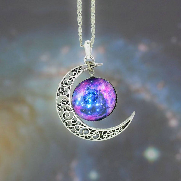 Moon & Galaxy Nebula Necklace - Simply Adore