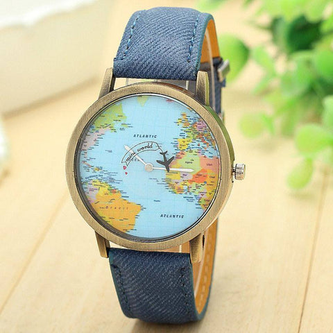 Globetrotter World Traveler Watch - Blue (FREE SHIPPING!) - Simply Adore