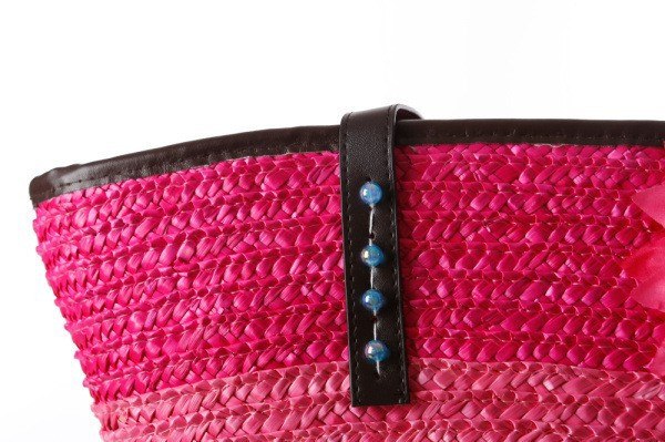 Beach Colorful Straw bag with flower